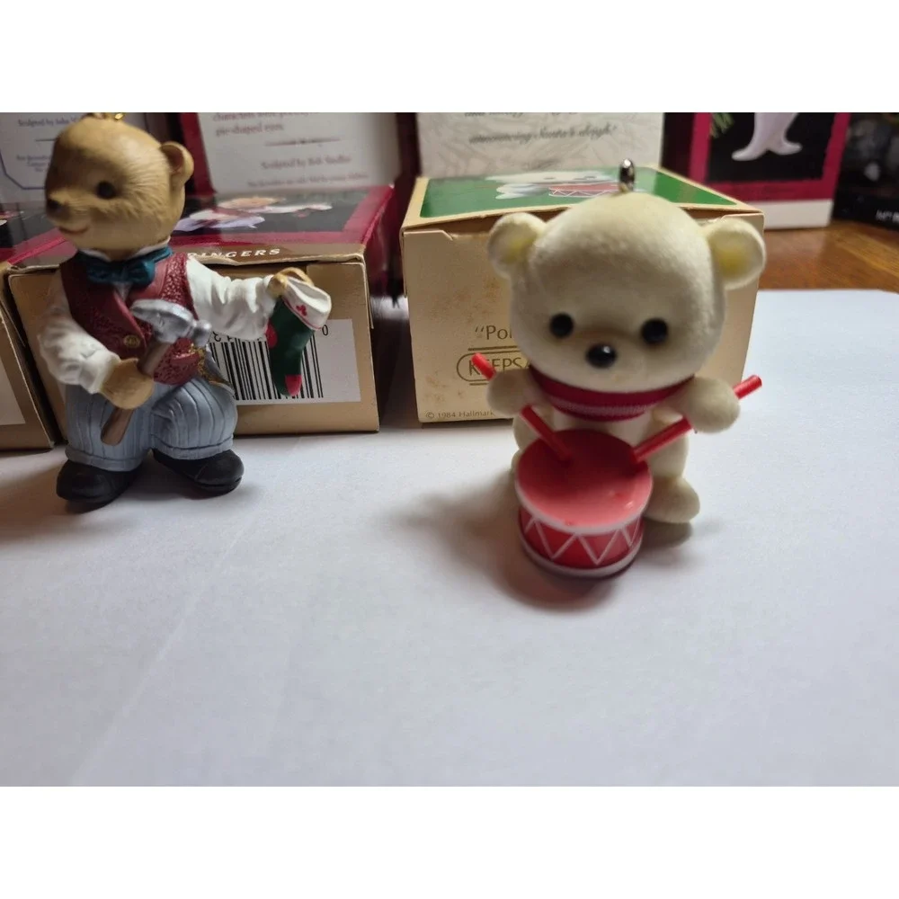 Hallmark Christmas Ornaments Lot Of 3 -the Bearingers And Polar Bear Drummer